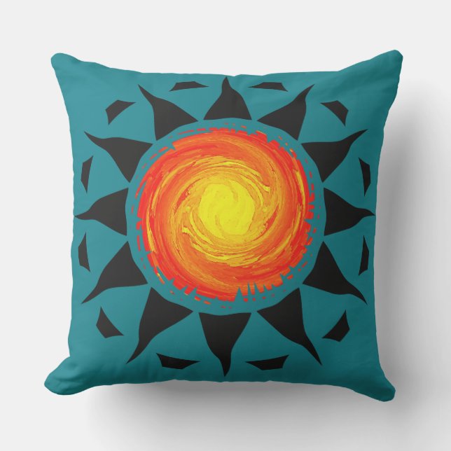 Tribal Sun Outdoor Cushion (Front)