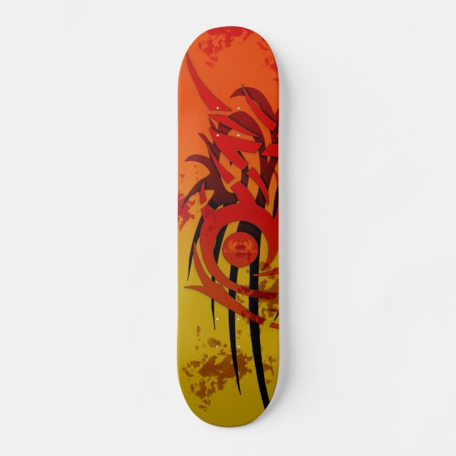 Tribal Sunset - Custom Skateboard (Front)