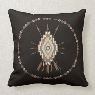 Tribal Symbols Friendship Motif Decor Pillow