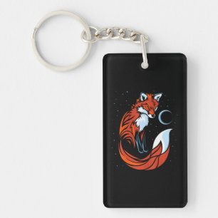 Tribal tail fox key ring