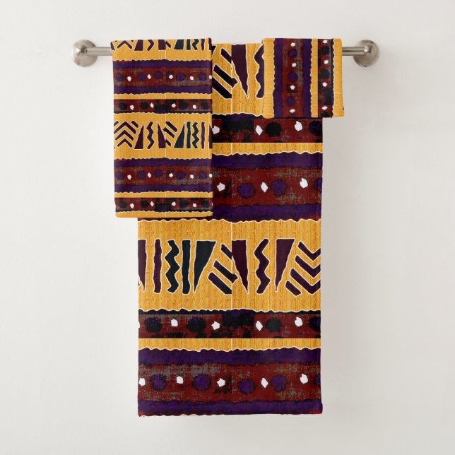  “Tribal Tapestry” Bath Towel Set (Insitu)