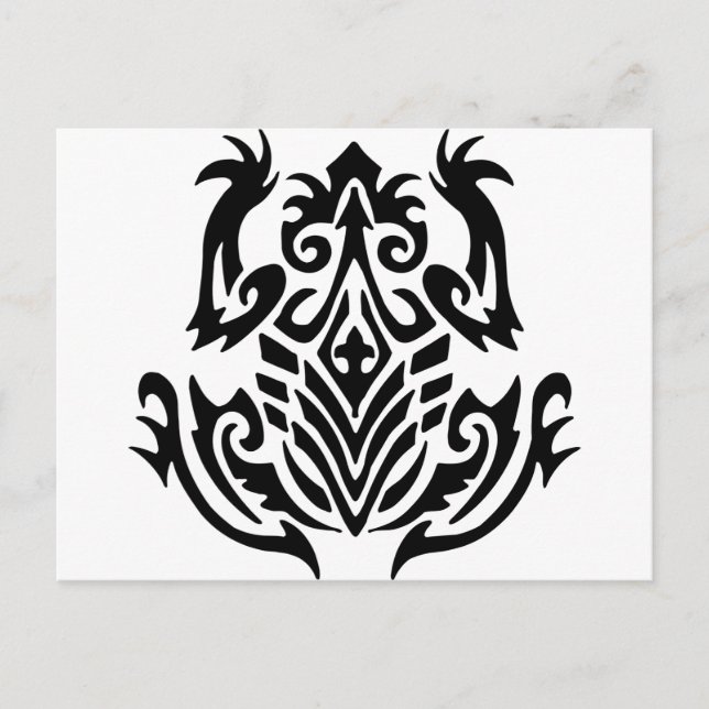 Tribal Tattoo Frog Postcard (Front)