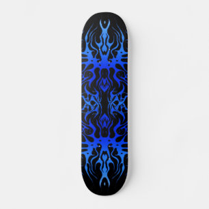 Tribal Tattoo Heart Arteries blue black Skateboard