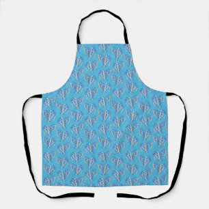 Tribal Tattoo Manatees Ocean Blue Apron