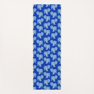 Tribal Tattoo Manatees Ocean Blue Yoga Mat