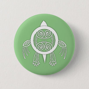 Tribal Tattoo Turtle 6 Cm Round Badge