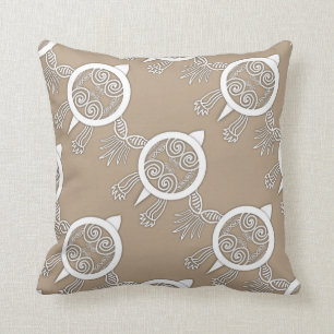 Tribal Tattoo Turtle Cushion