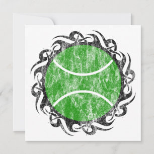 tribal tennis ball invitation