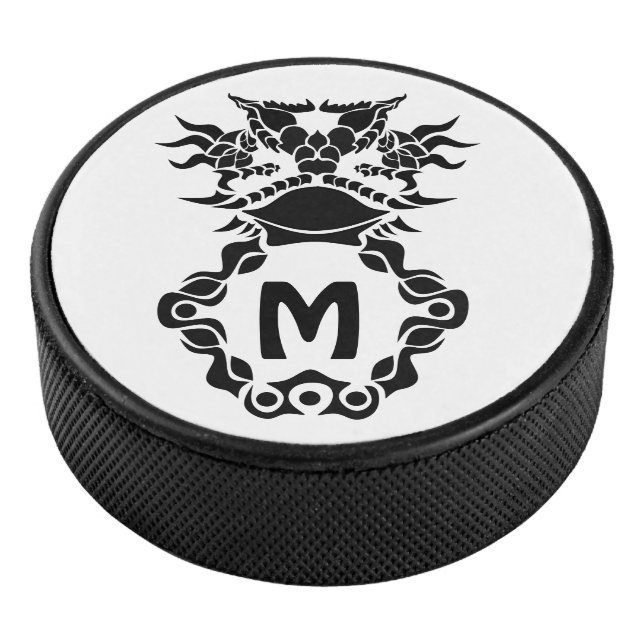 Tribal Texas Horned Lizard Toad Pride Hockey Puck (3/4)
