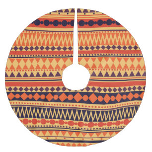 Tribal texture: vintage stripes pattern. brushed polyester tree skirt
