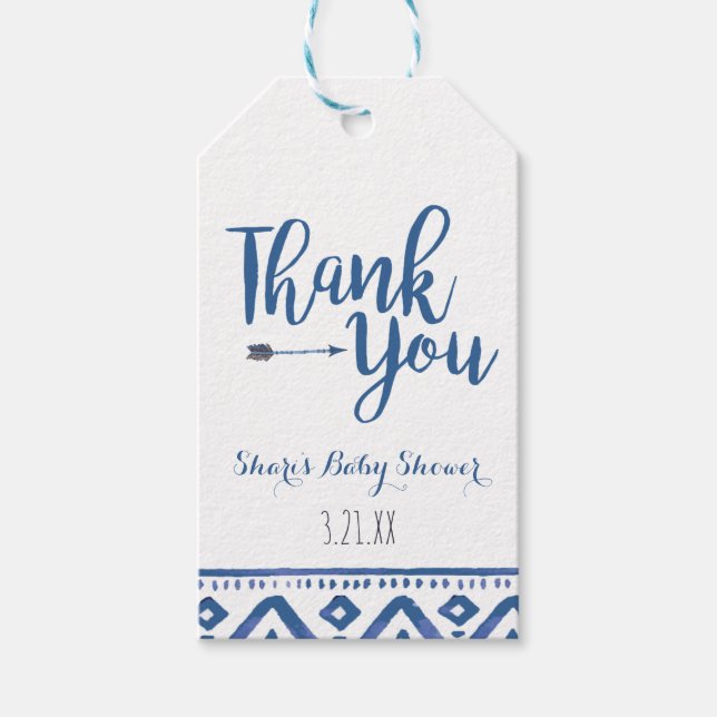 Tribal Thank You Favour Tag (Front)