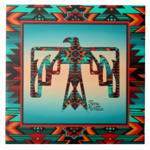 Tribal Thunderbird  Ceramic Tile