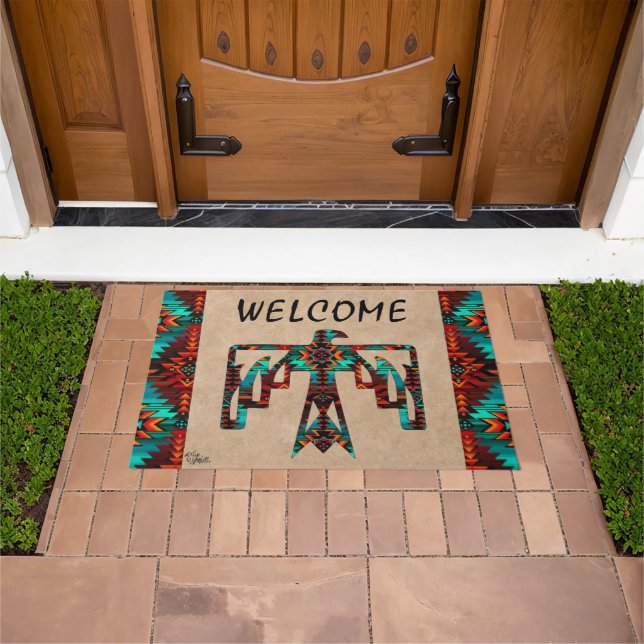Tribal Thunderbird Welcome Doormat (Outdoor)