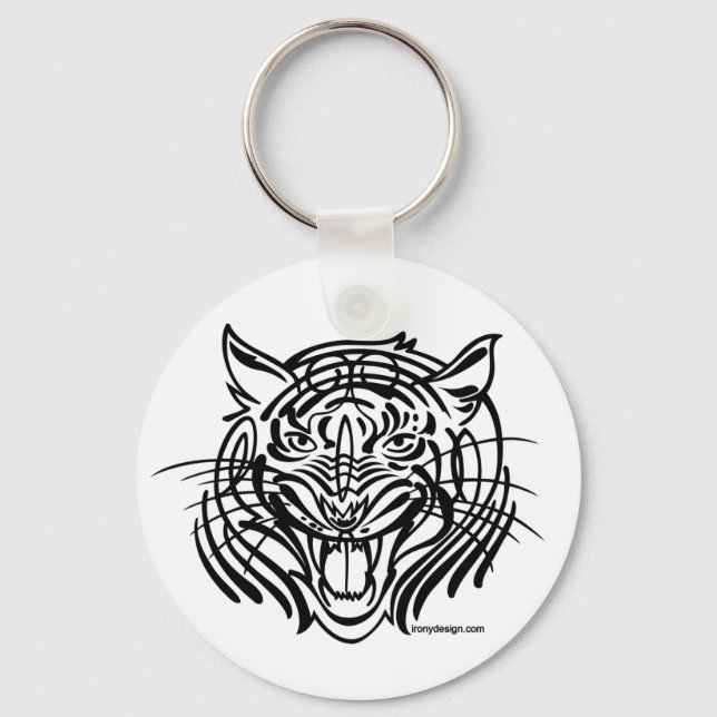Tribal Tiger Key Ring (Front)