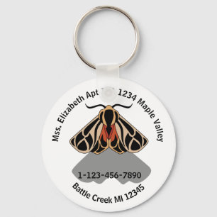 Tribal Tiger Moth Emergency Contact Information Ke Key Ring