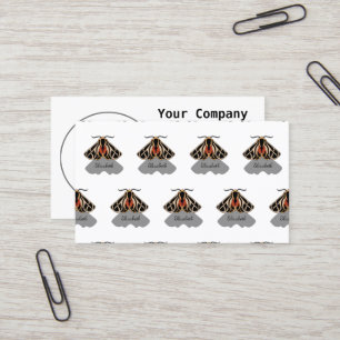 Tribal Tiger Moth Monogram Business Card