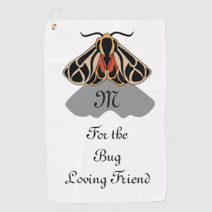Tribal Tiger Moth Monogram Golf Towel