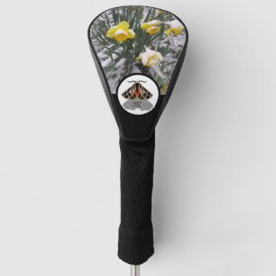Tribal Tiger Moth Monogram w Photo Golf Head Cover