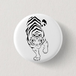 Tribal Tiger Pinback Button