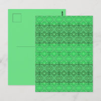 Tribal Tropical Wavy Green Lines Geometric Art