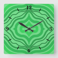 Tribal Tropical Wavy Green Lines Geometric Art