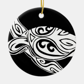 Tribal Turtle Ceramic Tree Decoration