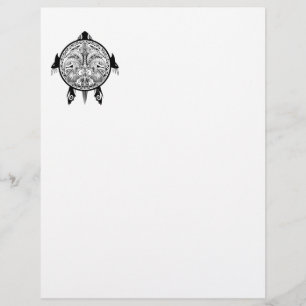 Tribal Turtle Shield Tattoo