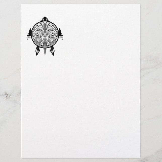 Tribal Turtle Shield Tattoo (Front)