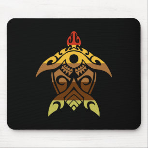 Tribal Turtle Thanksgiving Day Cool Polynesian Fal Mouse Pad