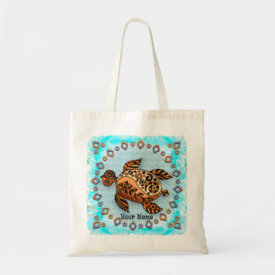 Tribal Turtle Tote Bag