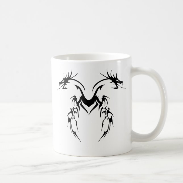 TRIBAL TWIN DRAGONS COFFEE MUG (Right)
