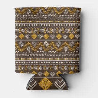 Tribal Vintage: Ethnic Geometric Seamless. Can Cooler