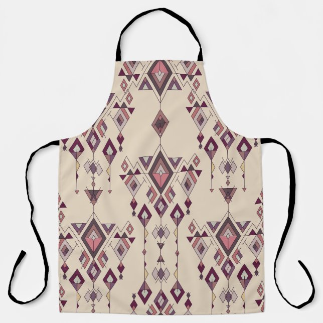 Tribal Vintage Ethnic Seamless Aztec Apron (Front)
