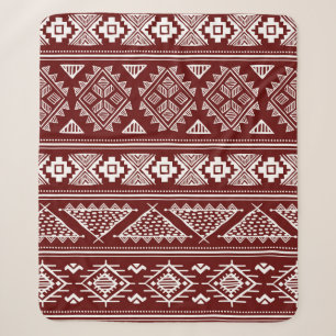 Tribal vintage ethnic seamless illustration patter sherpa blanket