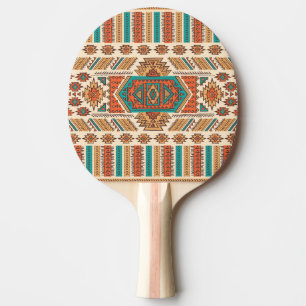 Tribal Vintage: Ethnic Seamless Pattern Ping Pong Paddle