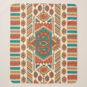 Tribal Vintage: Ethnic Seamless Pattern Sherpa Blanket