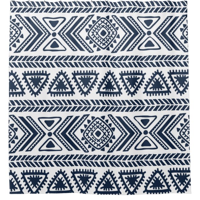 Tribal vintage ethnic seamless  shower curtain (Front)