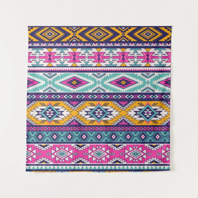 Tribal vintage Navajo: retro pattern Tapestry (Front)