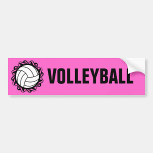 tribal volleyball bumper sticker