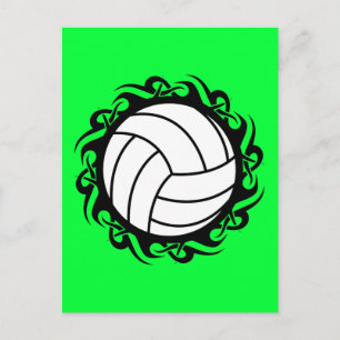 tribal volleyball postcard