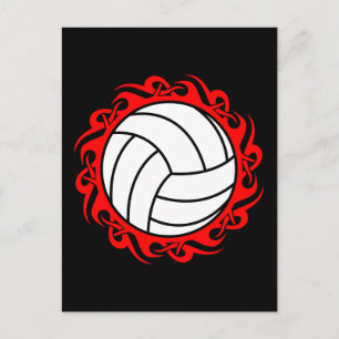 tribal volleyball postcard