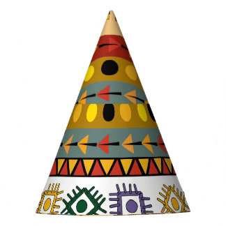 Tribal wallpaper, artistic ethnic design. party hat