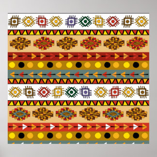 Tribal wallpaper, artistic ethnic design. poster