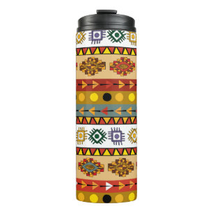 Tribal wallpaper, artistic ethnic design. thermal tumbler