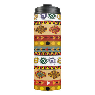 Tribal wallpaper, artistic ethnic design. thermal tumbler