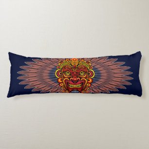 Tribal Warrior King Ritual Mask Body Cushion