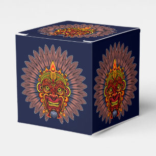 Tribal Warrior King Ritual Mask Favour Box