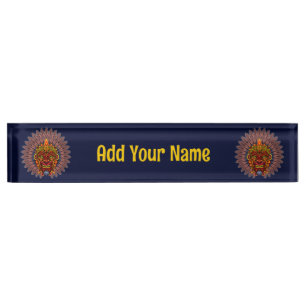 Tribal Warrior King Ritual Mask Nameplate