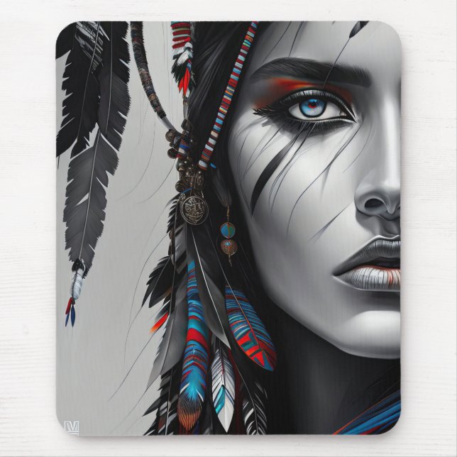 Tribal Warrior Mouse Pad (Front)