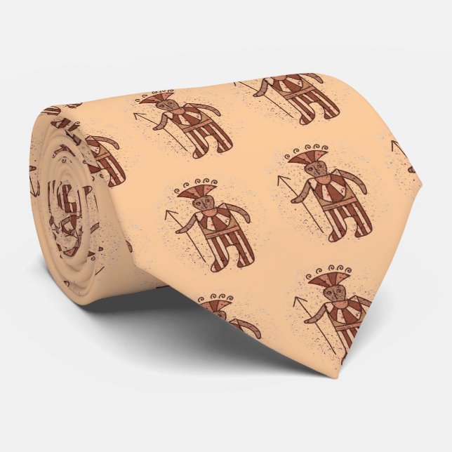 Tribal Warrior Tie (Rolled)